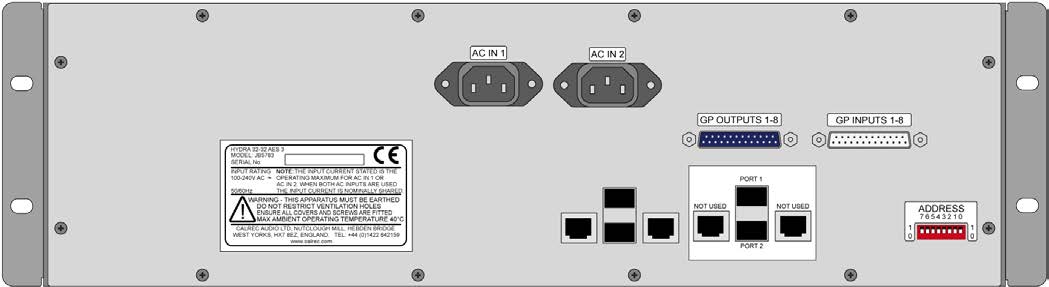 Calrec Hydra2 JB5783 - Rear-Panel-View - Synthax Audio UK